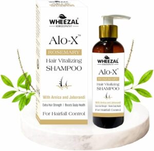 Wheezal Alo-X Hair Vitalizing Shampoo for Hairfall Control Rosemary
