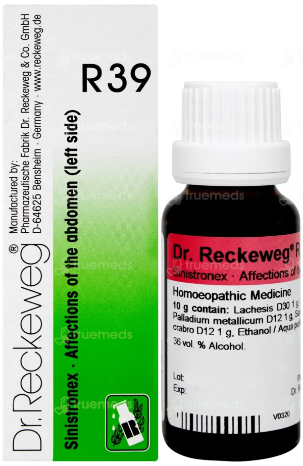 Dr. Reckeweg R39 Affections Of The Abdomen Left Side Drop