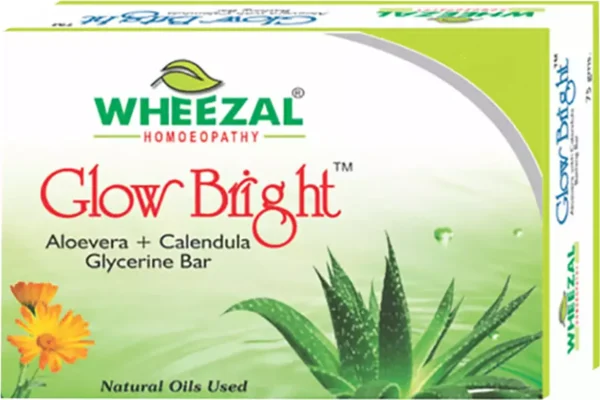 Wheezal Glow Bright Aloevera with Calendula Bathing Bar
